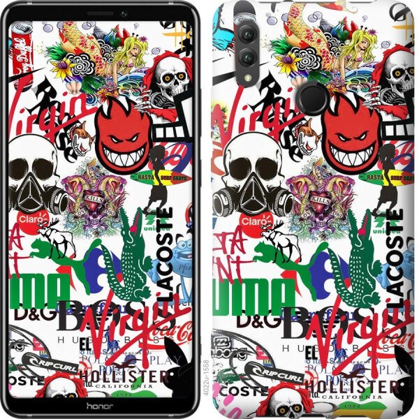 

Чехол на Huawei Honor Note 10 Many different logos (04798)