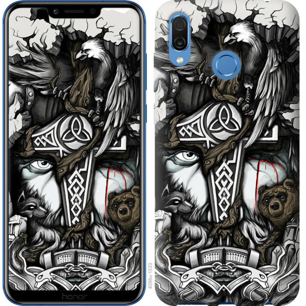 

Чехол на Huawei Honor Play Тату Викинг (04798)