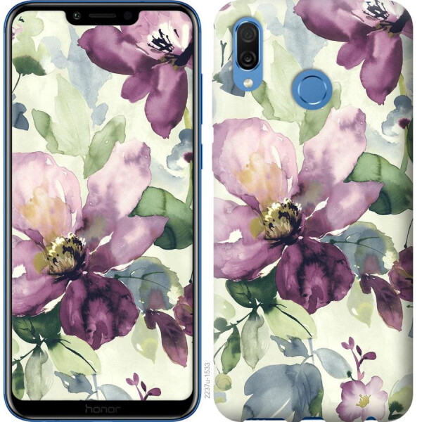 

Чехол на Huawei Honor Play Цветы акварелью (04798)