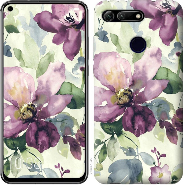 

Чехол на Huawei Honor View 20 Цветы акварелью (04798)