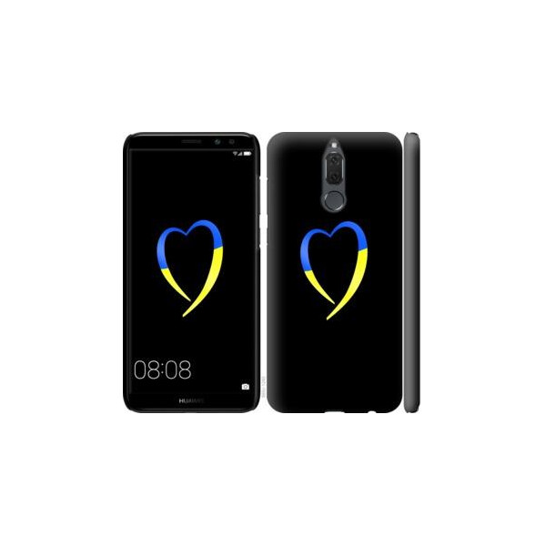 

Чехол на Huawei Mate 10 Lite Жёлто-голубое сердце (04798)