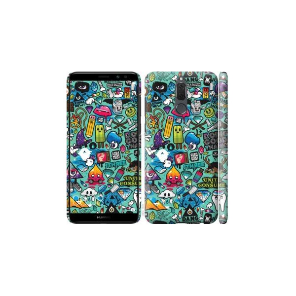 

Чехол на Huawei Mate 10 Lite Стикер бомбинг 1 (04798)