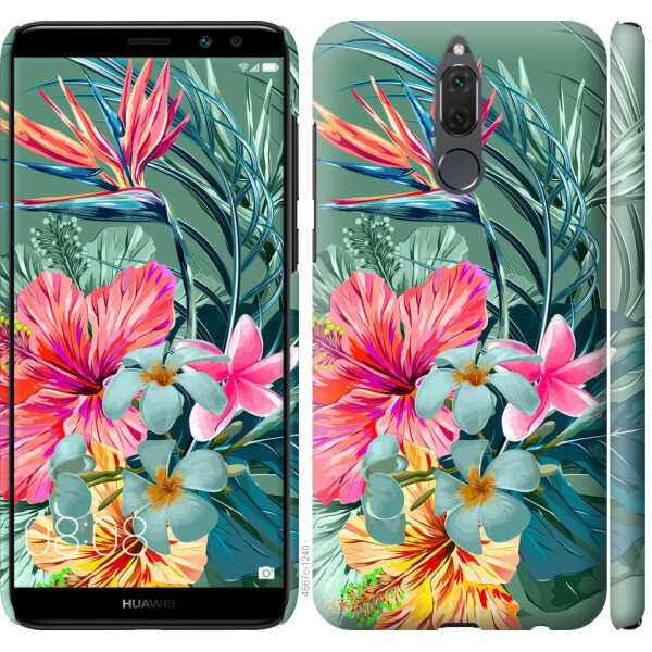 

Чехол на Huawei Mate 10 Lite Тропические цветы v1 (04798)