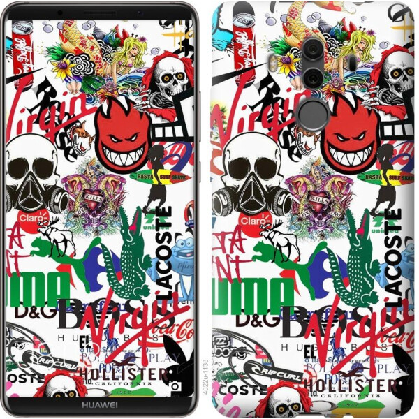 

Чехол на Huawei Mate 10 Pro Many different logos (04798)