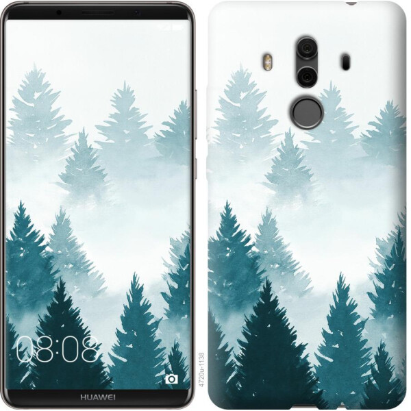 

Чехол на Huawei Mate 10 Pro Акварельные Елки (04798)