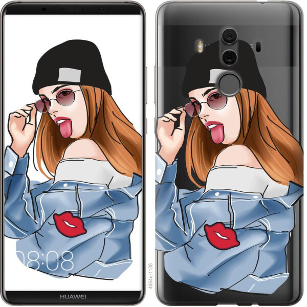 

Чехол на Huawei Mate 10 Pro Девушка v3 (04798)