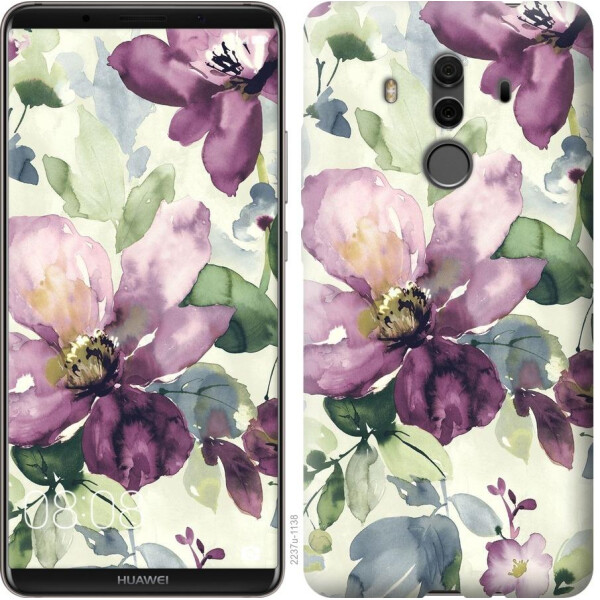 

Чехол на Huawei Mate 10 Pro Цветы акварелью (04798)