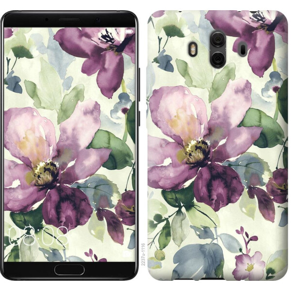 

Чехол на Huawei Mate 10 Цветы акварелью (04798)