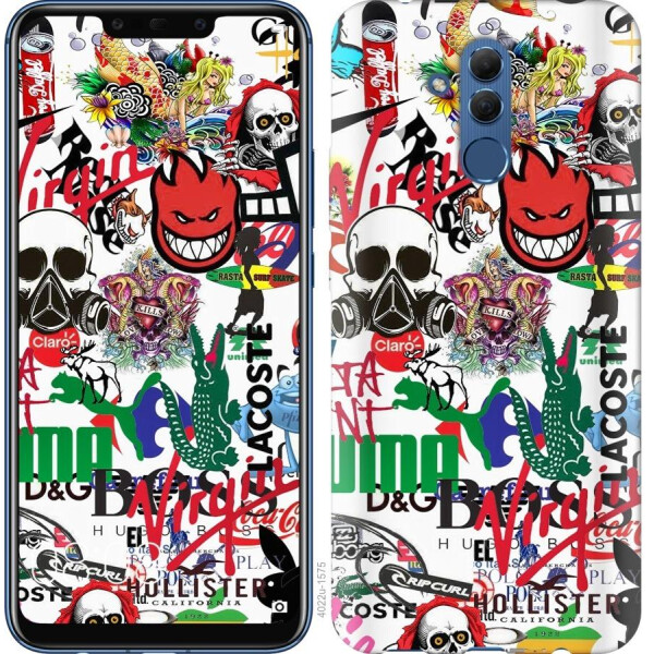 

Чехол на Huawei Mate 20 Lite Many different logos (04798)