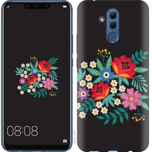 

Чехол на Huawei Mate 20 Lite Вышитые цветы (04798)