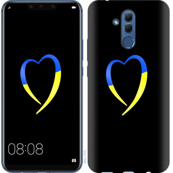 

Чехол на Huawei Mate 20 Lite Жёлто-голубое сердце (04798)