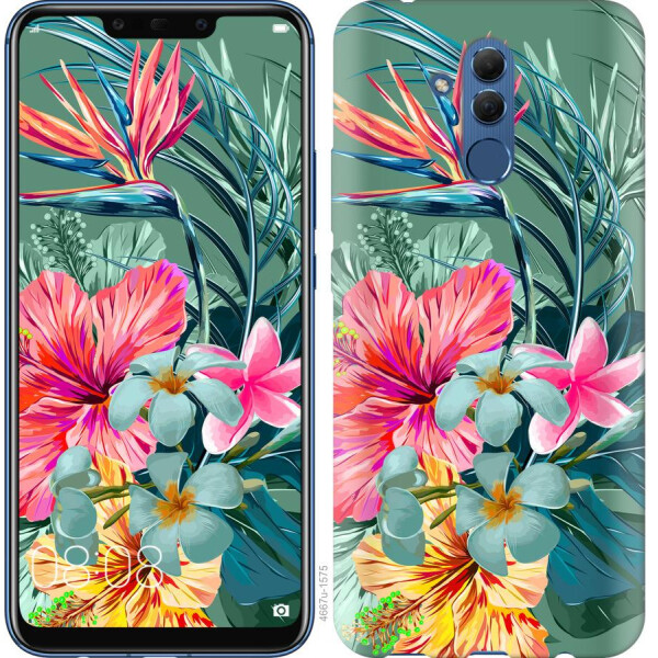 

Чехол на Huawei Mate 20 Lite Тропические цветы v1 (04798)