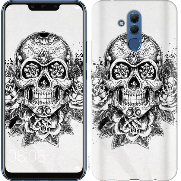 

Чехол на Huawei Mate 20 Lite Череп и розы (04798)