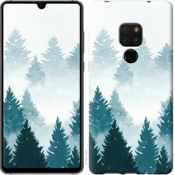 

Чехол на Huawei Mate 20 Акварельные Елки (04798)