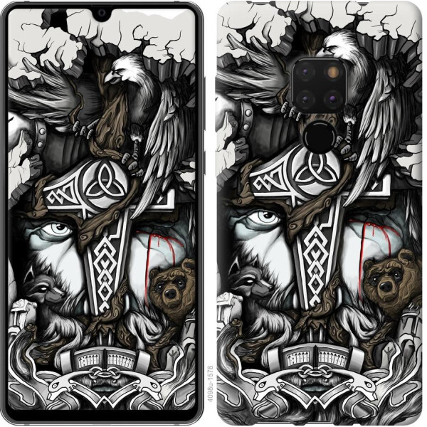 

Чехол на Huawei Mate 20 Тату Викинг (04798)