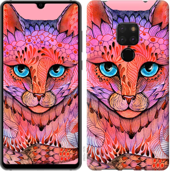 

Чехол на Huawei Mate 20 Узорчатая кошка (04798)