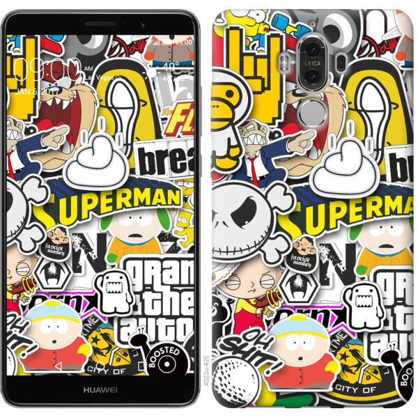 

Чехол на Huawei Mate 9 Popular logos (04798)