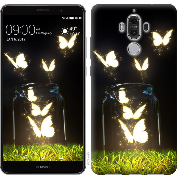 

Чехол на Huawei Mate 9 Светящиеся бабочки (04798)