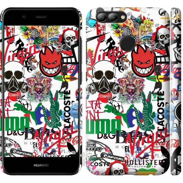 

Чехол на Huawei Nova 2 Many different logos (04798)