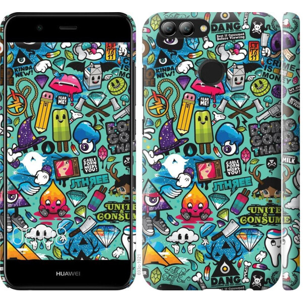 

Чехол на Huawei Nova 2 Стикер бомбинг 1 (04798)