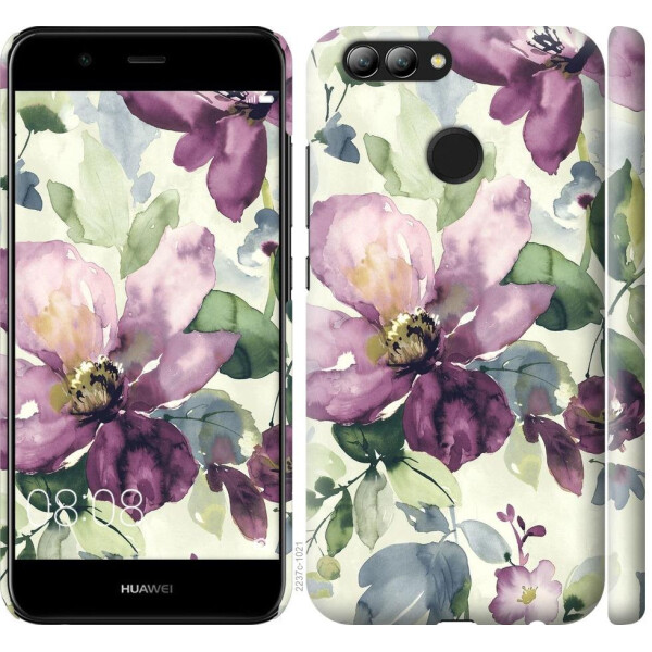 

Чехол на Huawei Nova 2 Цветы акварелью (04798)