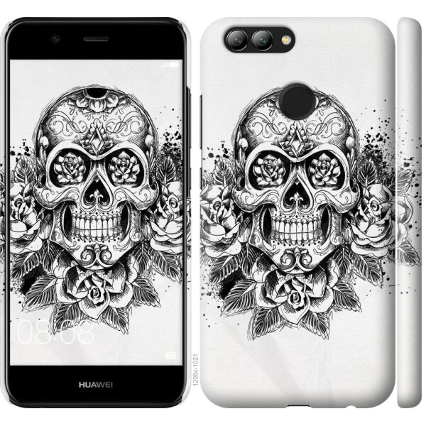 

Чехол на Huawei Nova 2 Череп и розы (04798)