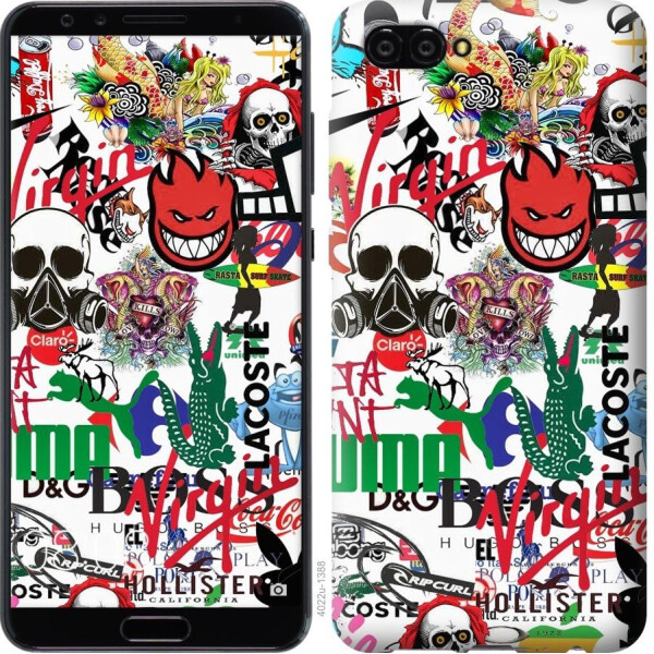 

Чехол на Huawei Nova 2S Many different logos (04798)