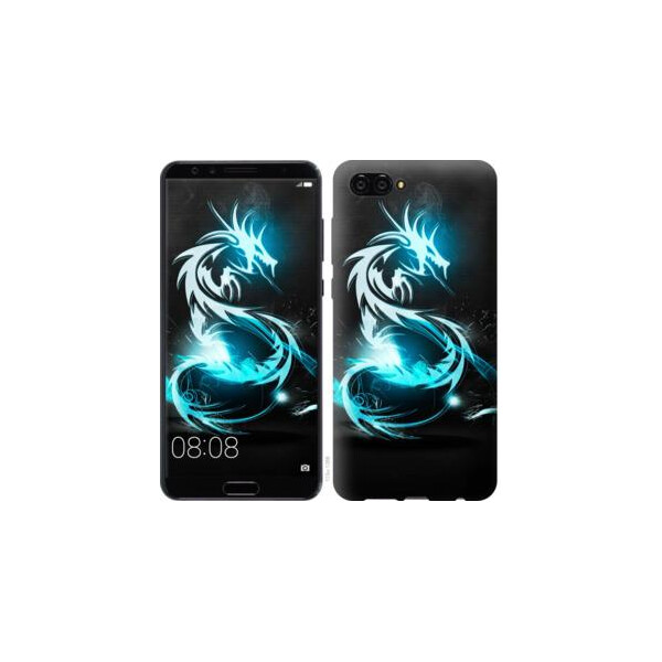 

Чехол на Huawei Nova 2S Бело-голубой огненный дракон (04798)