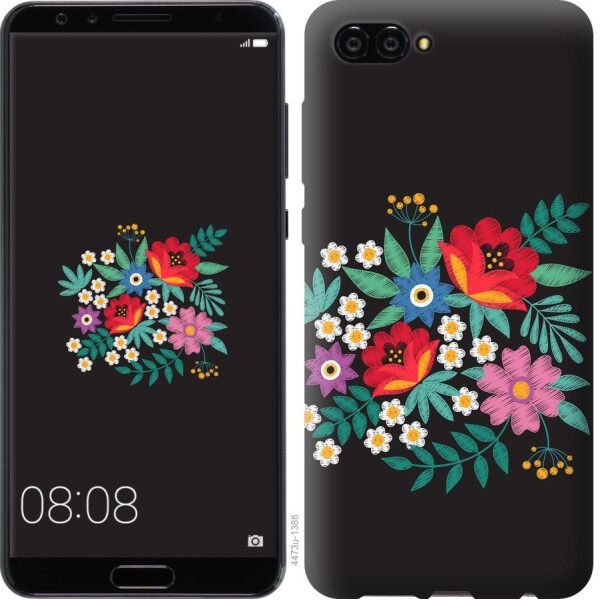 

Чехол на Huawei Nova 2S Вышитые цветы (04798)