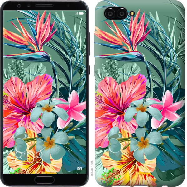

Чехол на Huawei Nova 2S Тропические цветы v1 (04798)