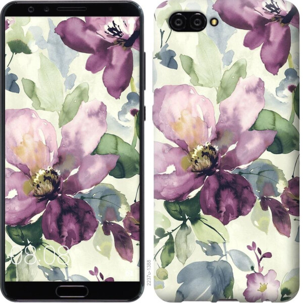 

Чехол на Huawei Nova 2S Цветы акварелью (04798)