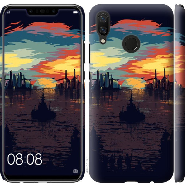 

Чехол на Huawei Nova 3 Череп-абстракция (04798)