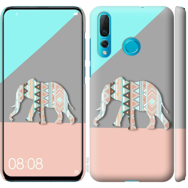 

Чехол на Huawei Nova 4 Узорчатый слон (04798)
