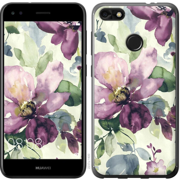

Чехол на Huawei Nova Lite 2017 Цветы акварелью (04798)