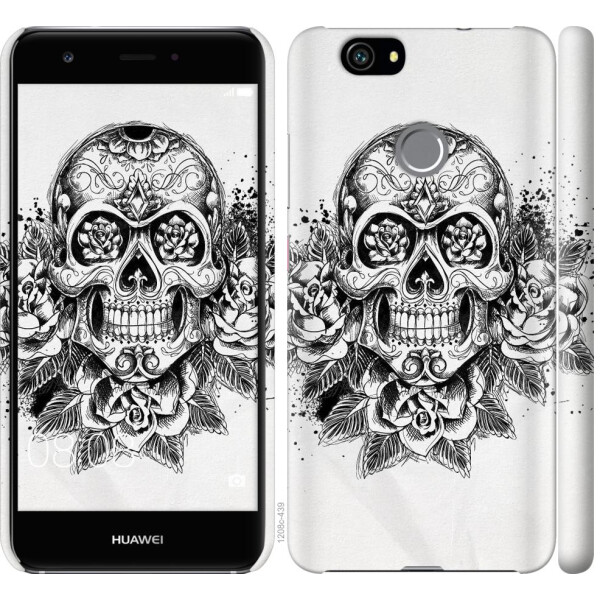 

Чехол на Huawei Nova Череп и розы (04798)