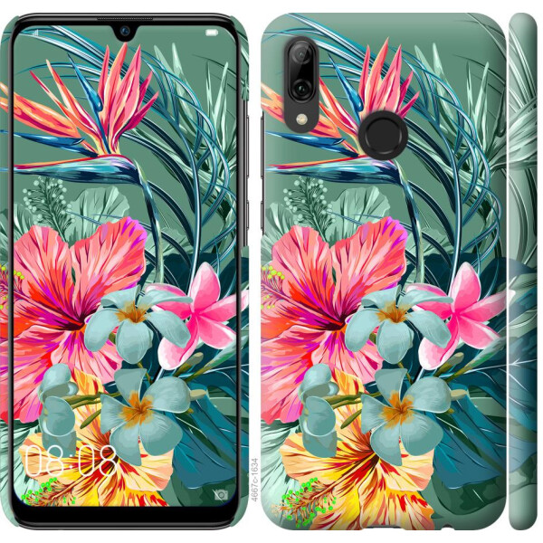 

Чехол на Huawei P Smart 2019 Тропические цветы v1 (04798)