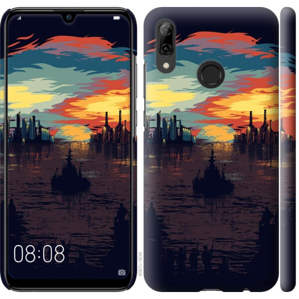 

Чехол на Huawei P Smart 2019 Череп-абстракция (04798)