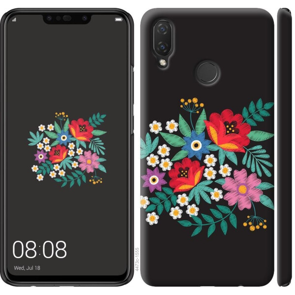 

Чехол на Huawei P Smart Plus Вышитые цветы (04798)