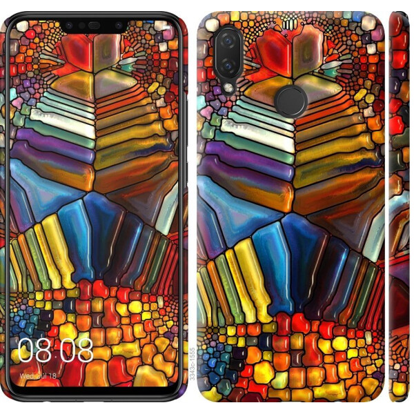 

Чехол на Huawei P Smart Plus Разноцветный витраж (04798)