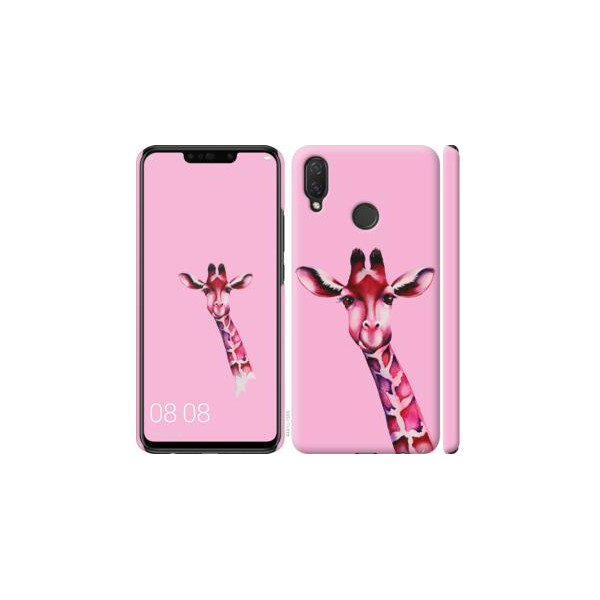

Чехол на Huawei P Smart Plus Розовая жирафа (04798)