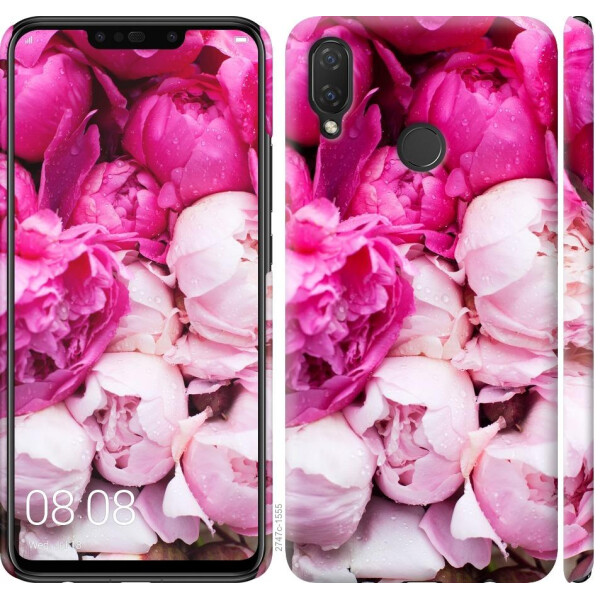 

Чехол на Huawei P Smart Plus Розовые пионы (04798)