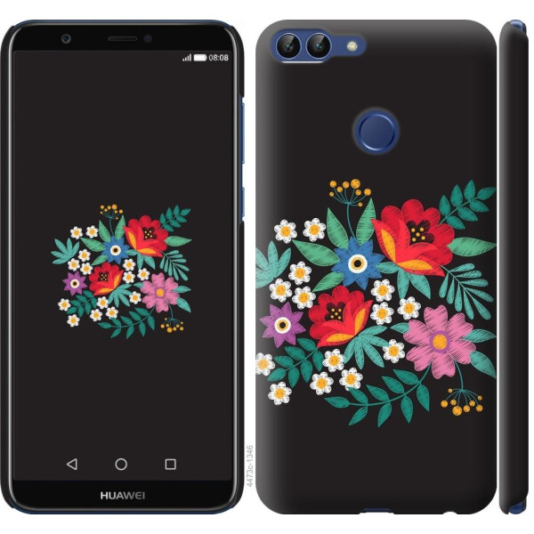 

Чехол на Huawei P Smart Вышитые цветы (04798)