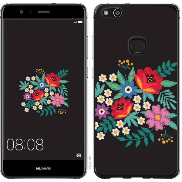 

Чехол на Huawei P10 Lite Вышитые цветы (04798)
