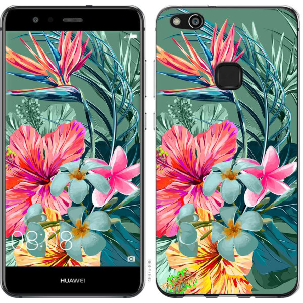 

Чехол на Huawei P10 Lite Тропические цветы v1 (04798)