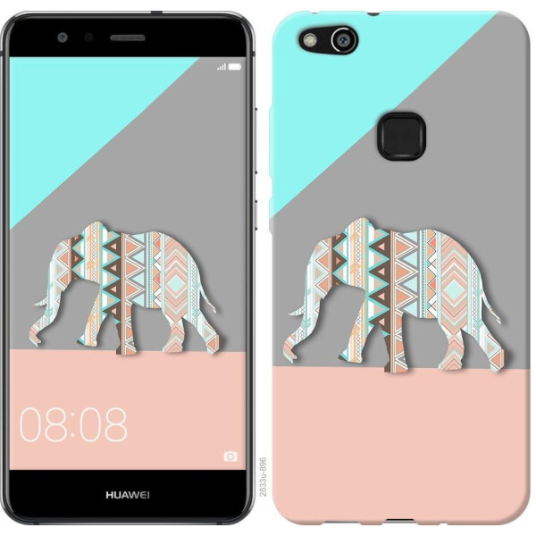 

Чехол на Huawei P10 Lite Узорчатый слон (04798)