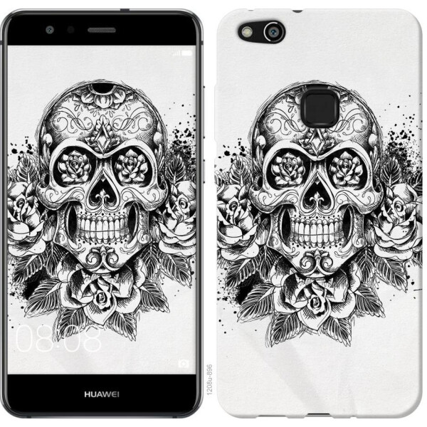 

Чехол на Huawei P10 Lite Череп и розы (04798)