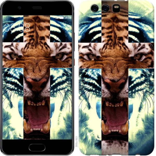 

Чехол на Huawei P10 Plus Злой тигр (04798)