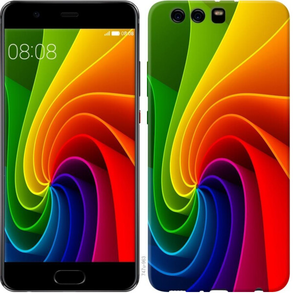 

Чехол на Huawei P10 Plus Радужный вихрь (04798)