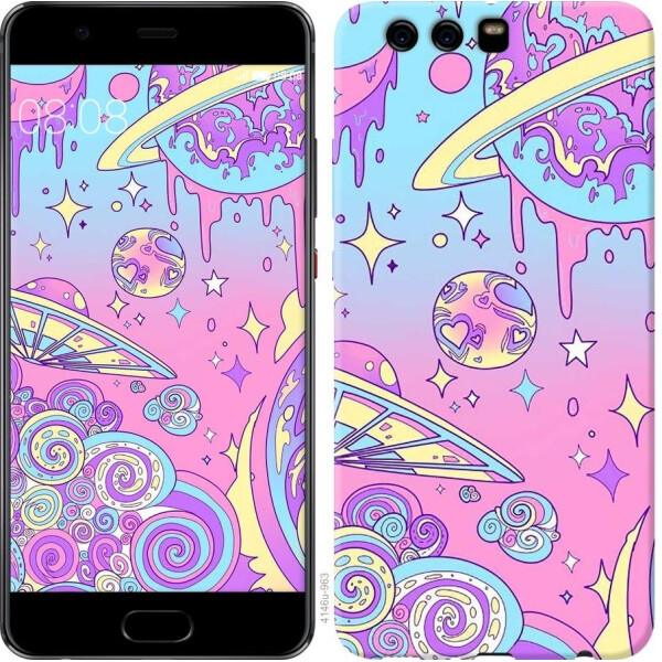 

Чехол на Huawei P10 Plus Розовая галактика (04798)