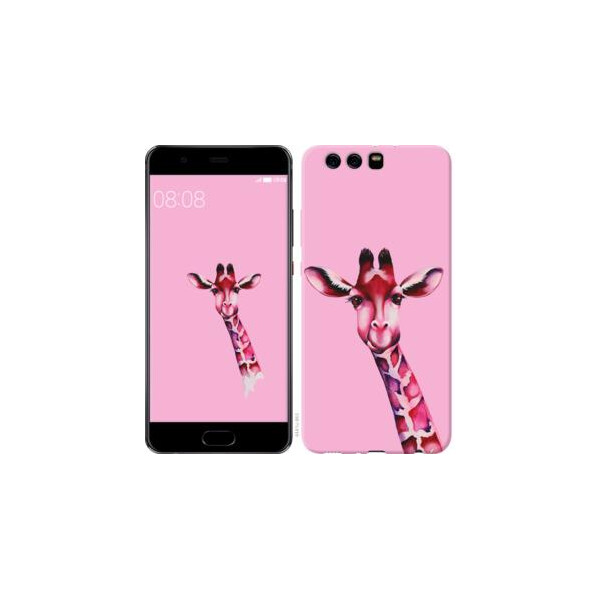 

Чехол на Huawei P10 Plus Розовая жирафа (04798)